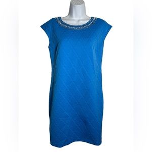 Donna‎ Morgan Dress Size Large stunning blue dress w/ jewel embellishments 🩵